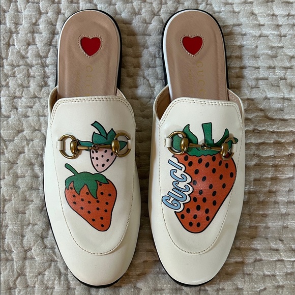 Gucci Strawberry Mules - Picture 1 of 5